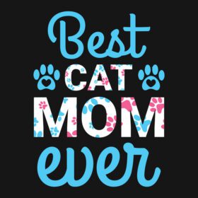 دانلود وکتور بهترین تی شرت مادر گربه