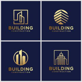 دانلود طراحی لوگو ساختمان با خط مفهومی ساختمان شهر
