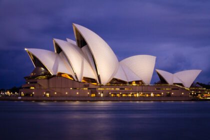 دانلود عکس سیدنی استرالیا نوردهی طولانی از خانه اپرا در سیدنی