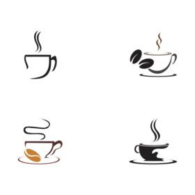 دانلود لوگو وکتور نماد قالب لوگو فنجان قهوه
