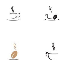 دانلود لوگو وکتور نماد قالب لوگو فنجان قهوه
