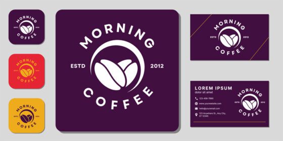 دانلود لوگو قهوه صبحانه طراحی لوگو قهوه وینتیج لوگو و کسب و کار