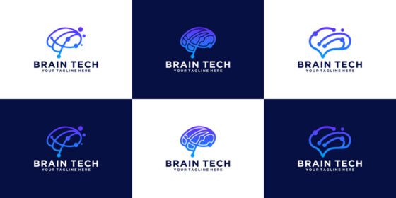 دانلود مجموعه لوگوی لوگوی خلاقانه فناوری اطلاعات مغز