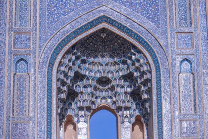 دانلود عکس یزد ایران نمای نزدیک از مسجد جامع