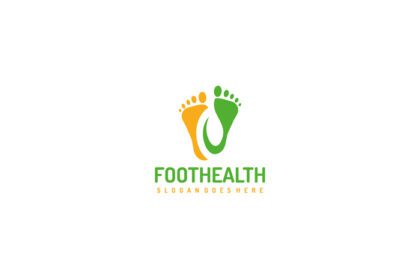 دانلود لوگو لوگو خلاقانه و مدرن لوگو سلامت پا مناسب برای بسیاری از تم ها