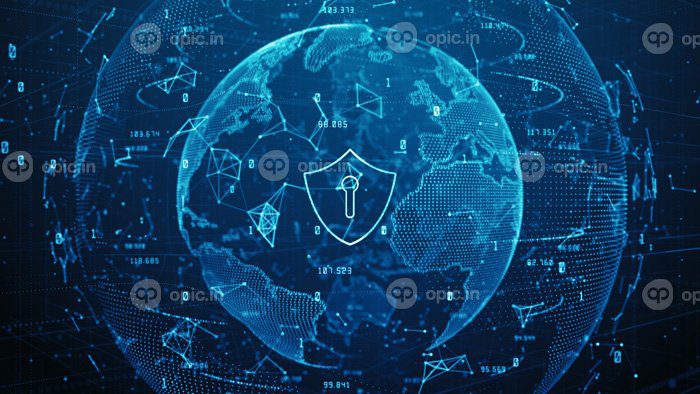 دانلود نماد سپر عکس داده های دیجیتال امنیت سایبری