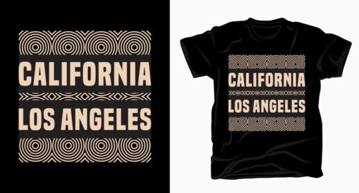 دانلود طرح تایپوگرافی کالیفرنیا لس آنجلس برای تی شرت