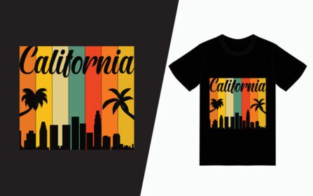 دانلود طرح تی شرت تایپوگرافی کالیفرنیا