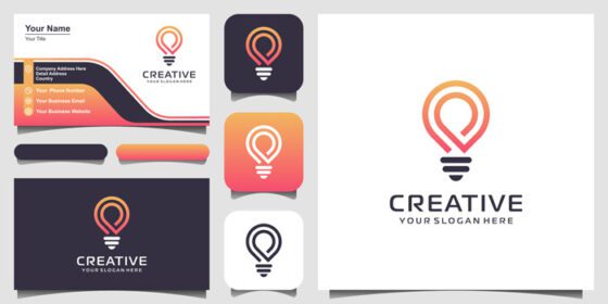 دانلود لوگو خلاقانه لامپ هوشمند لوگو نماد و طرح کارت ویزیت