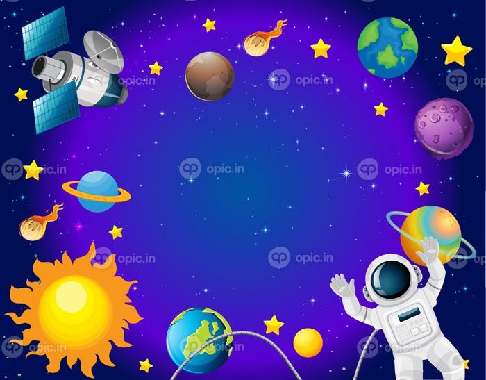 دانلود وکتور یک بنر پس زمینه صحنه فضای بیرونی