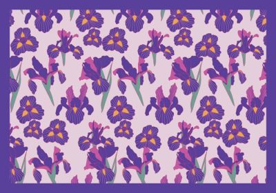 دانلود وکتور طرح گل زنبق بنفش زیبا برای طرح های بهاری شما