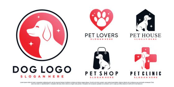 دانلود لوگو آیکون سگ طراحی لوگو برای کلینیک پت شاپ و خانه حیوانات خانگی