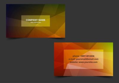 دانلود کارت ویزیت abstract free vector colorful card business