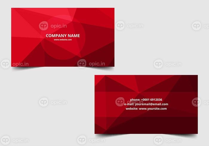 دانلود کارت ویزیت abstract free vector polygon card business
