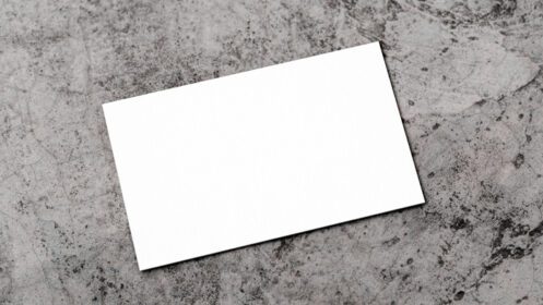 دانلود عکس کارت ویزیت سفید روی بتن برای ماکت