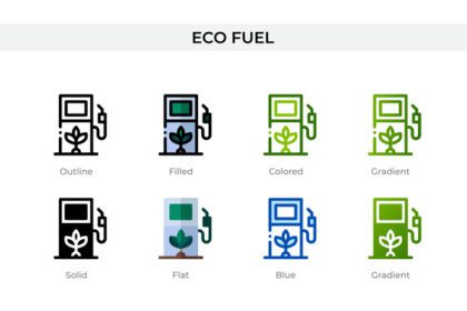 دانلود لوگو آیکون سوخت سازگار با محیط زیست به سبک های مختلف آیکون های وکتور سوخت سازگار با محیط زیست