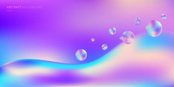 دانلود وکتور پس زمینه انتزاعی مد روز شیب شکل سیال رنگ پر جنب و جوش با فضای مایع حباب برای تصویر برداری متن شما