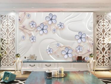 دانلود طرح کاغذ دیواری لایت لوکس پس زمینه جواهرات گل مرکب گل تازه