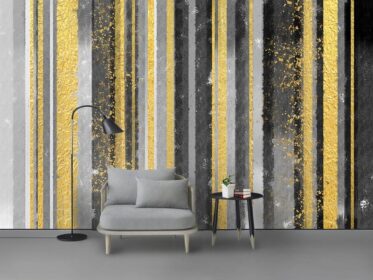 دانلود طرح کاغذ دیواری مدرن با دست کشیده شده طلای سیاه انتزاعی رنگ روغن پس زمینه نقاشی دکوراتیو