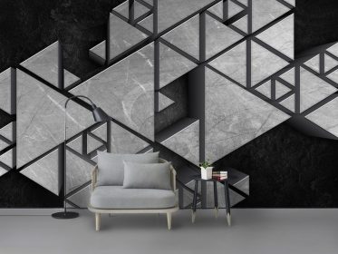 دانلود کاغذ دیواری طرح مدرن مینیمالیست بافت هندسی فلزی سه بعدی صنعتی دیوار پس زمینه تلویزیون بادی