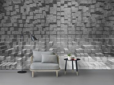 دانلود کاغذ دیواری طرح سه بعدی فضای سه بعدی دیوار مربعی