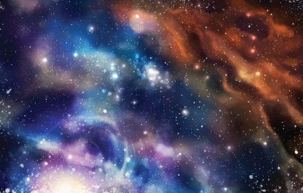 دانلود وکتور فضای کهکشان آبرنگ شگفت انگیز