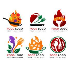 دانلود لوگو مجموعه لوگو مواد غذایی در طراحی گرادیانت