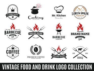 مجموعه لوگوی غذا یا لوگو رستوران را دانلود کنید