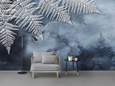 دانلود کاغذ دیواری طرح جدید مینیمالیستی مدرن با طرح دیوار پس زمینه طرح برگ گیاهی