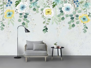 دانلود کاغذ دیواری طراحی دیوار خانه باغ مدرن نوردیک