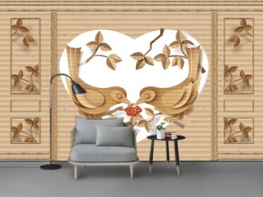 دانلود طرح کاغذ دیواری مدرن مینیمالیستی برش گلدار مبل نشیمن پس زمینه نقاشی تزئینی