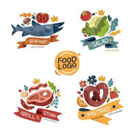 دانلود لوگو چهار نوع طراحی لوگو آشپزی