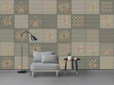 پس زمینه مبل اتاق نشیمن به سبک هندسی مینیمالیستی اسکاندیناوی را دانلود کنید کاغذ دیواری طرح