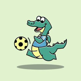دانلود تمساح تمساح فوتبال فوتبال ورزش شخصیت ناز خنده دار