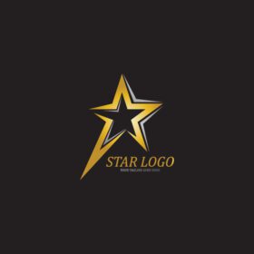 دانلود قالب تصویر برداری آرم ستاره طلایی لوگو