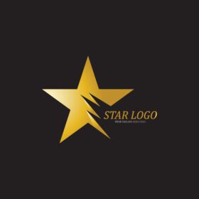 دانلود قالب تصویر برداری آرم ستاره طلایی لوگو