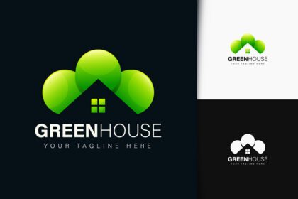 دانلود لوگو طراحی لوگو خانه سبز با شیب