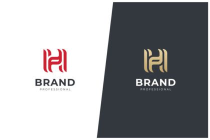 دانلود لوگو h حرف نماد وکتور مفهوم نماد علامت تجاری