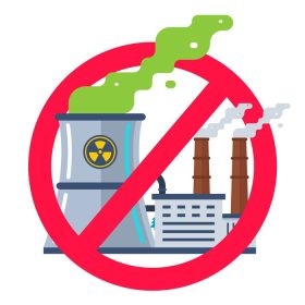 دانلود وکتور علامت ممنوعه نیروگاه های هسته ای تصویر وکتور مسطح