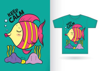 دانلود کارتون ماهی ناز برای تی شرت