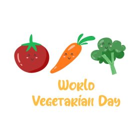 دانلود وکتور دستی مسطح کشیده شده روز جهانی گیاهخواری