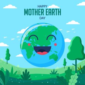 دانلود وکتور کارتون روز مادر زمین مبارک