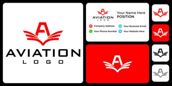 دانلود لوگو نامه یک طرح لوگوی حمل و نقل هوایی با کارت ویزیت