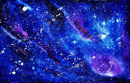 دانلود وکتور نقاشی آبرنگ کهکشانی