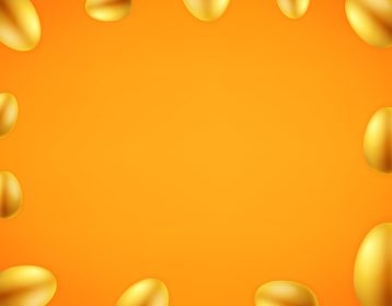 دانلود وکتور تصویر زمینه طلایی با تخم مرغ رنگی پیام رسانه های اجتماعی وکتور پس زمینه فضای کپی برای یک متن
