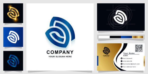 دانلود لوگو نامه تبلیغاتی یا قالب لوگوی مونوگرام با کارت ویزیت