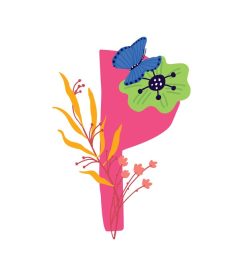 دانلود وکتور تصویر حرف در گیاهان و وکتور گل