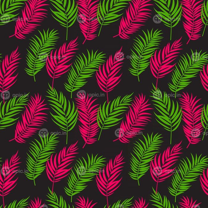 دانلود وکتور تصویر وکتور پس زمینه طرح بدون درز برگ درخت نخل زیبا