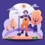 دانلود وکتور انتزاعی گل بابونه طبیعی بهار و تابستان