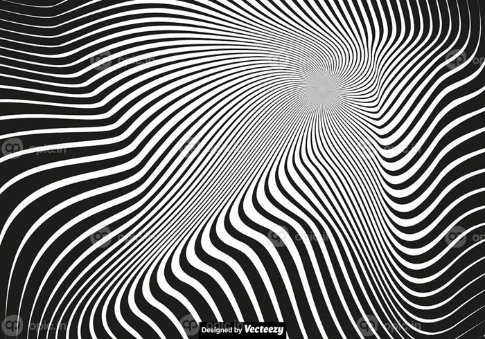 دانلود وکتور پترن پس زمینه سیاه و سفید با تصویر برداری توهم نوری